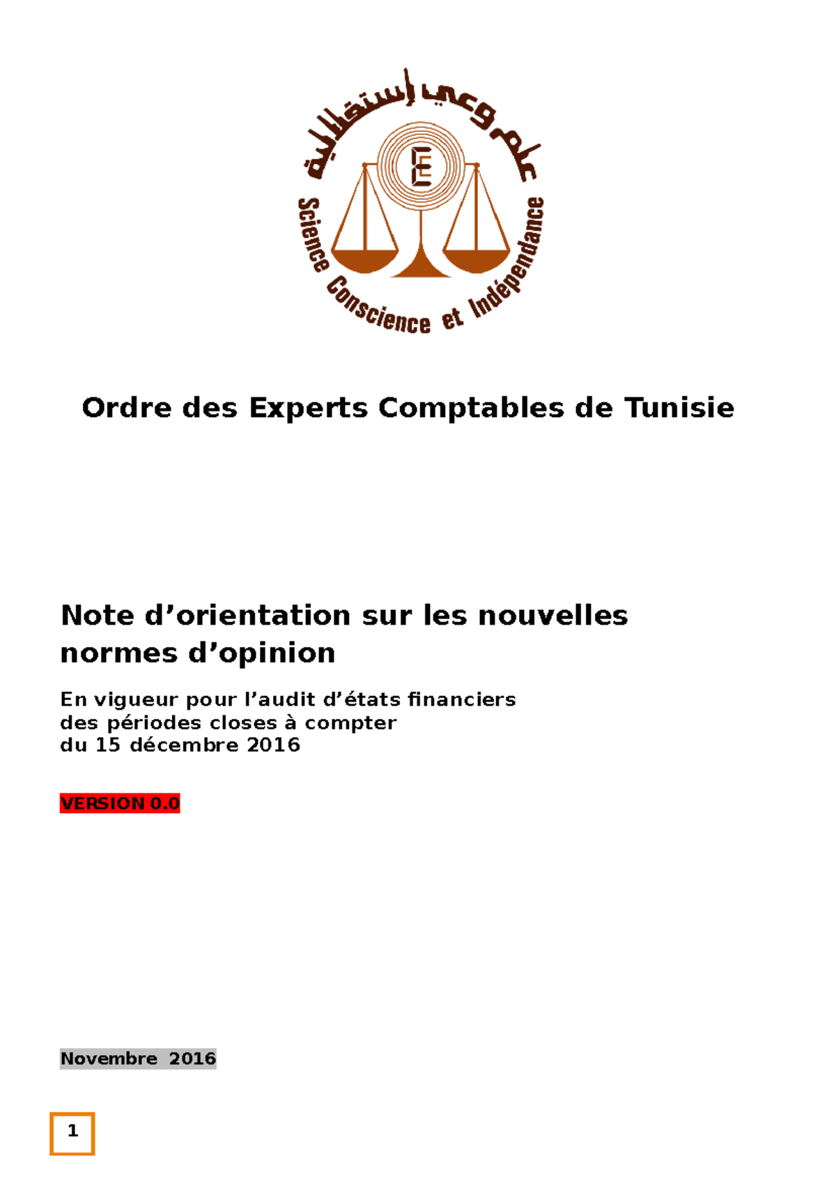 Note d'Orientation sur les Nouvelles Normes ISA pour l'Audit des États ...