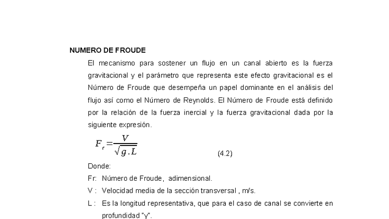 NUMERO DE FROUDE Y FLUJO UNIFORME EN CANALES ABIERTOS - FORMULARIO 2 ...
