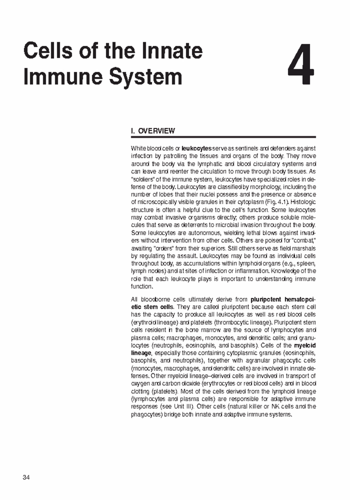 Cells of the Innate Immune System (BIO 101 Lecture Notes) - Cells of ...