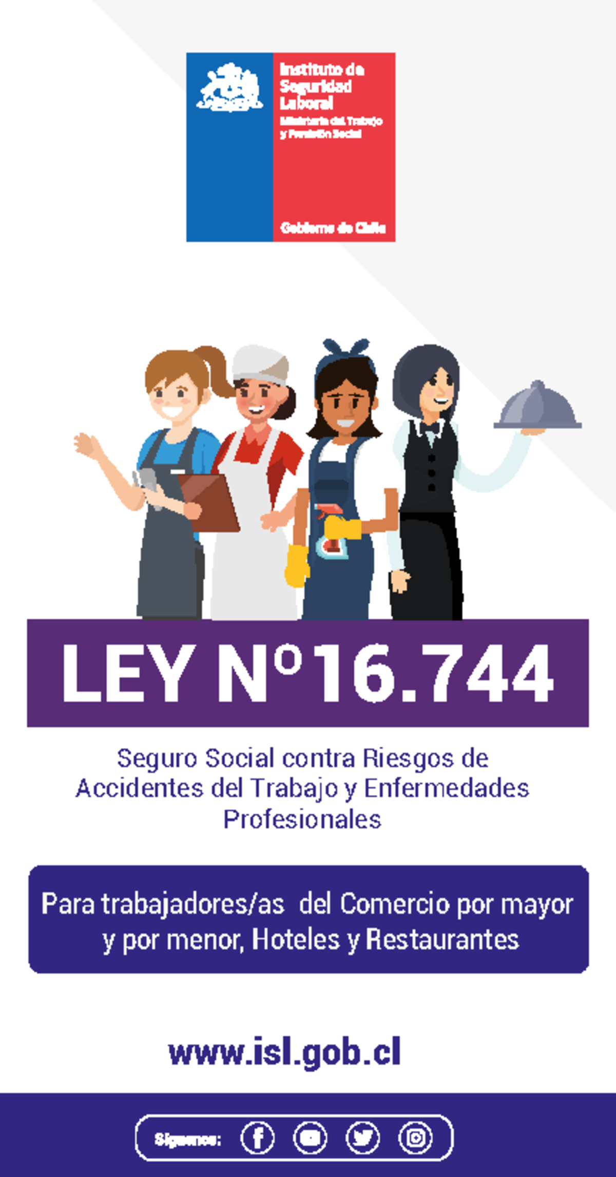 Ley 16.744: Seguro Social contra Riesgos Laborales y Enfermedades - Studocu