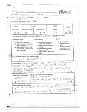 Tutorial Request Form Fillable Word format with Graphic Organizers ...