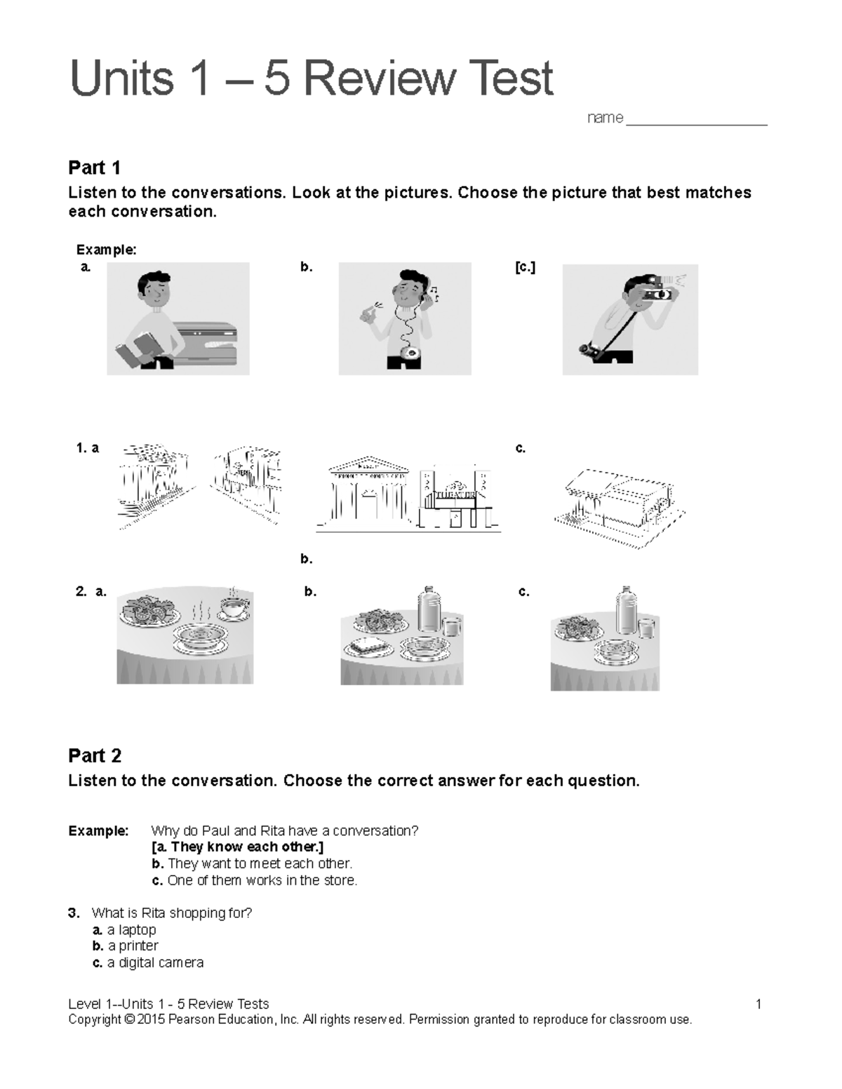 Top Notch 1 - Units 1-5 Assessment Review Test - Studocu