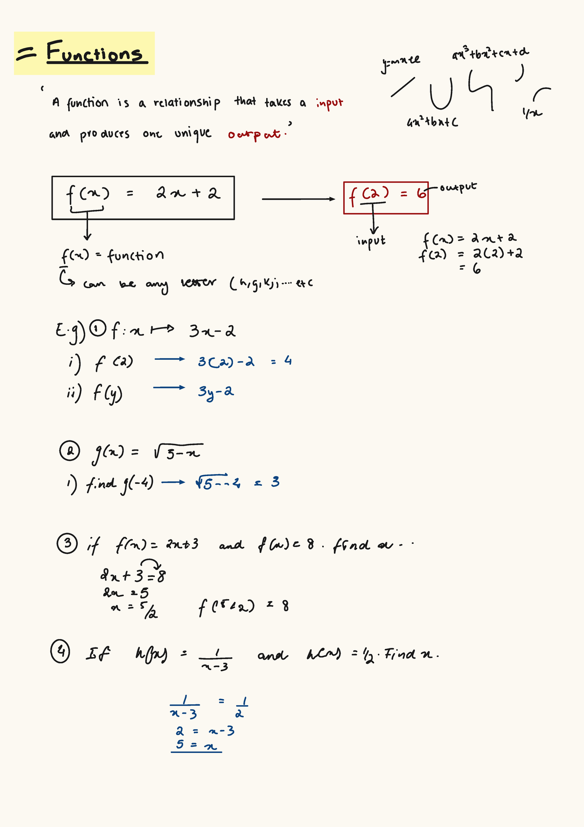 Functions - IGCSE Maths A: Understanding Relationships and Inverses ...