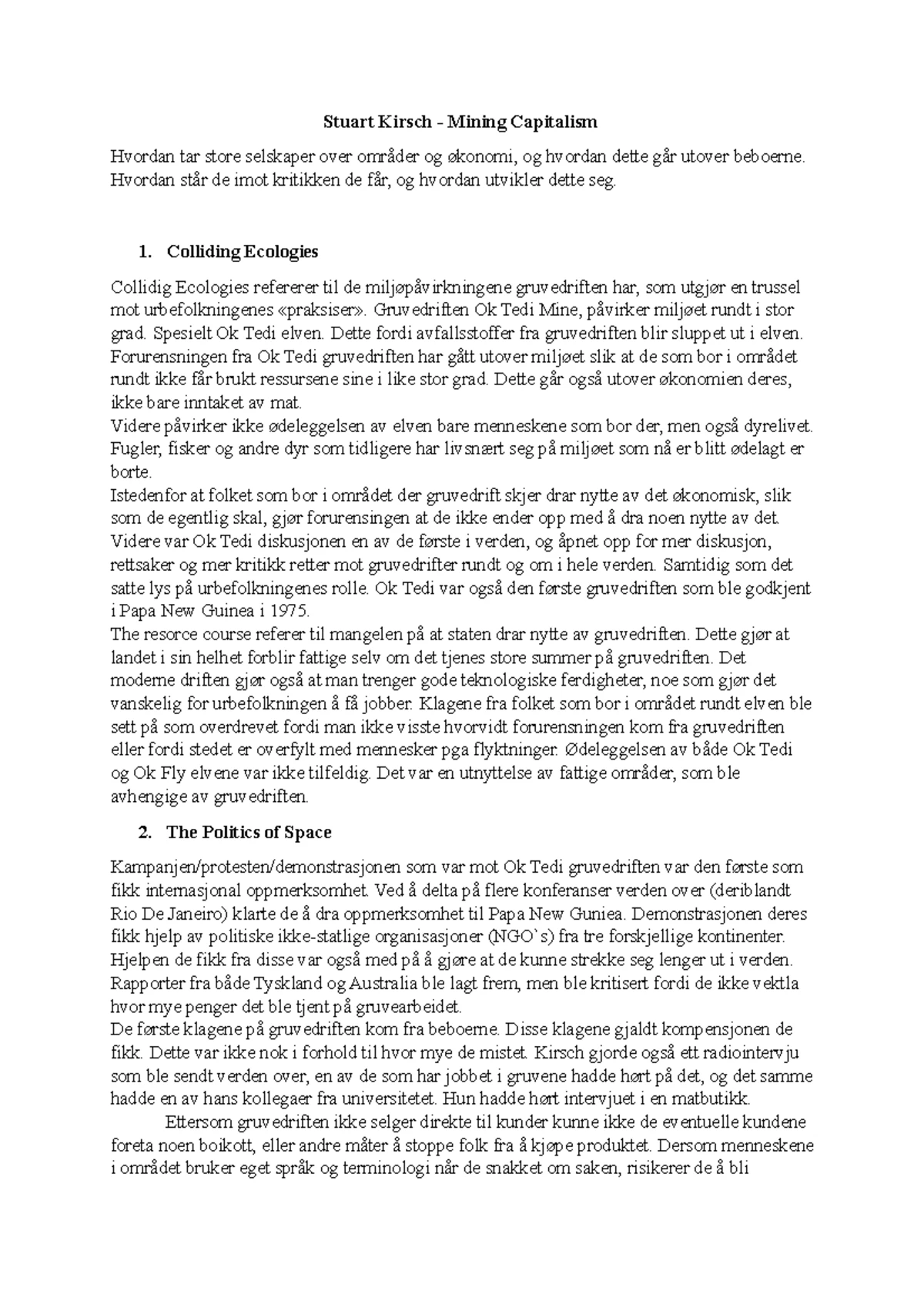 Stuart Kirsch - Mining capitalism - Stuart Kirsch - Mining Capitalism ...