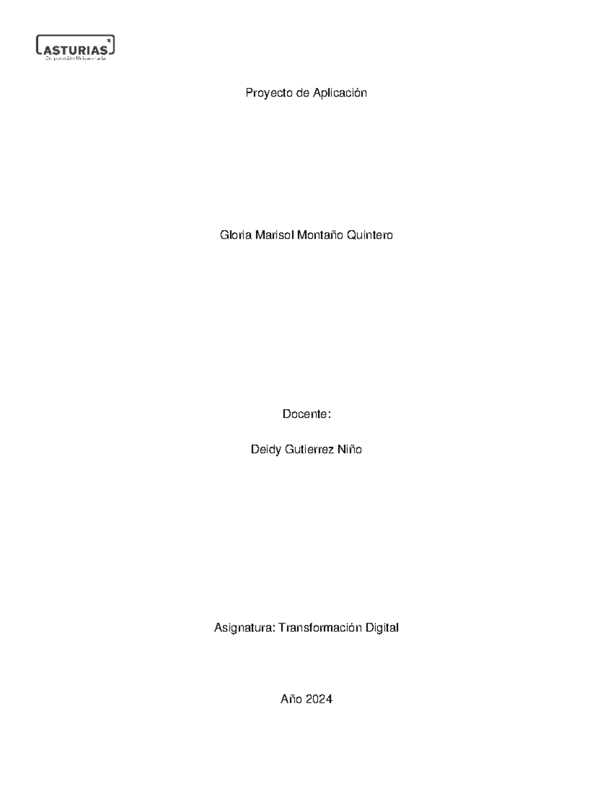 Proyecto de Aplicación - Estrategias para Transformación Digital 2024 - Document Preview