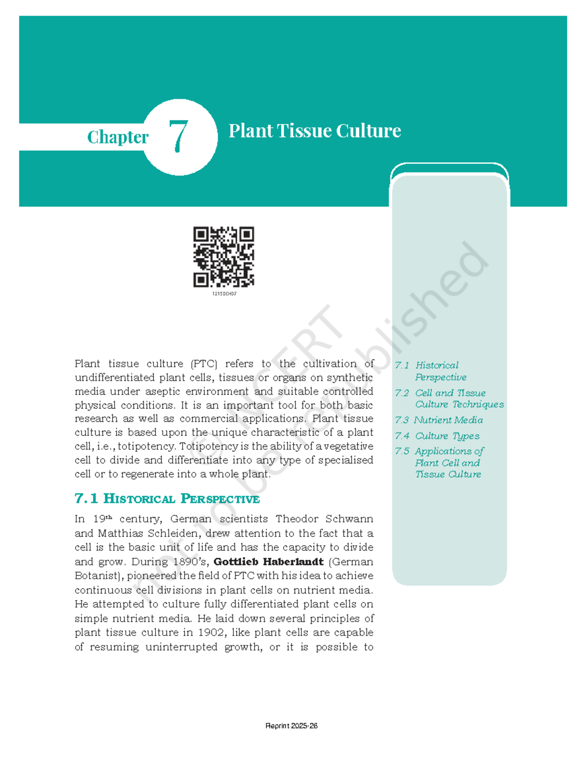 Lebt107: Chapter 7 - Plant Tissue Culture Overview and Techniques - Studocu