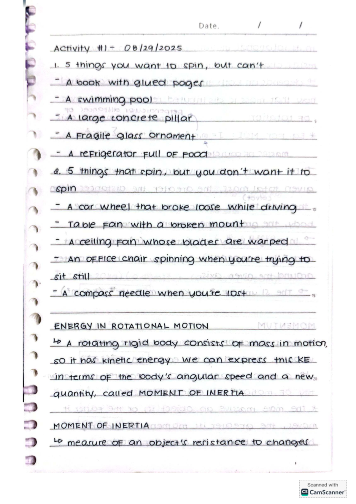 Q2 Lessons & SW - Notes/Reviewer for Physics 101: Rotational Motion ...