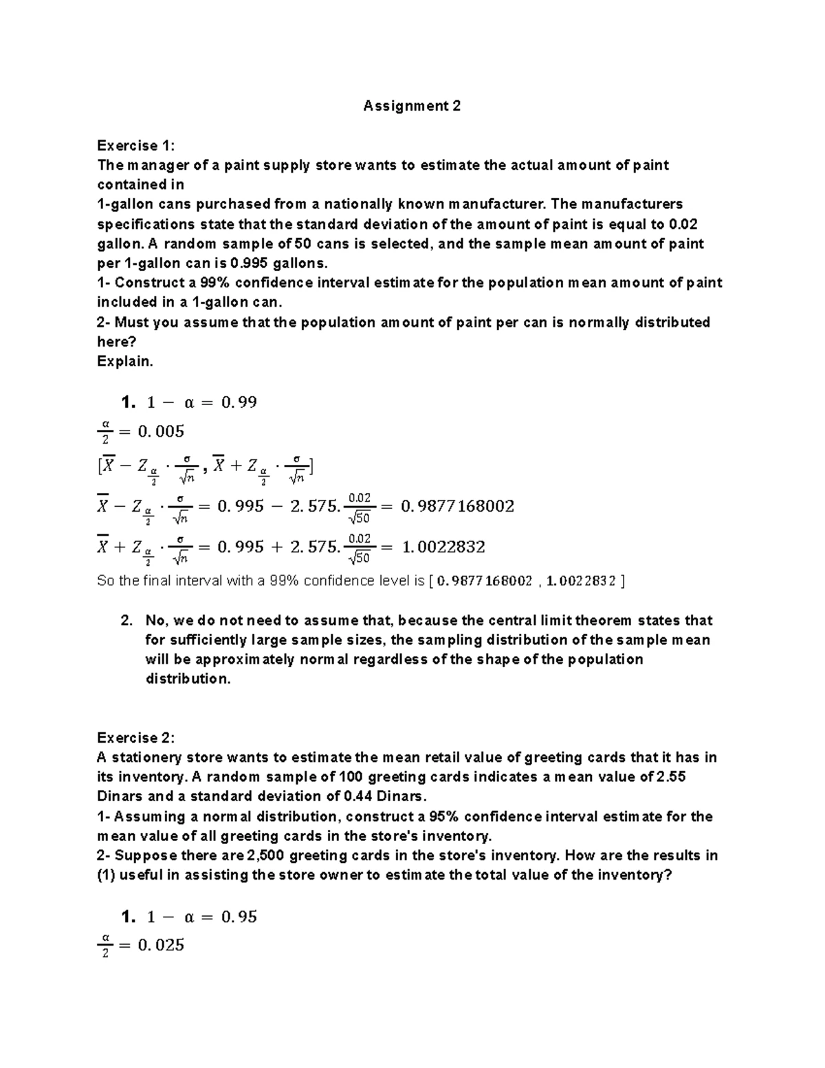 Midterm Exam Guide for BCOR250 - Probability & Statistics II Fall 2021 ...