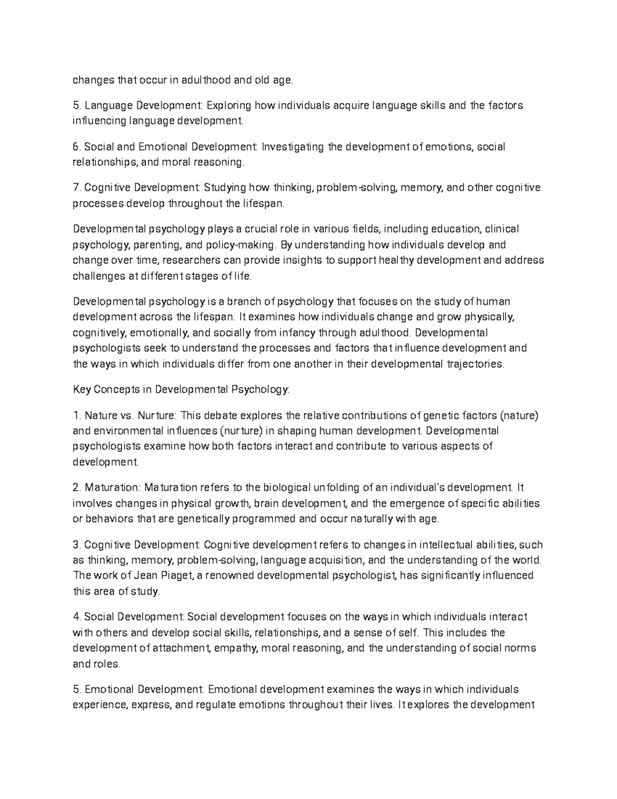 Developmental Psychology-6 - changes that occur in adulthood and old ...