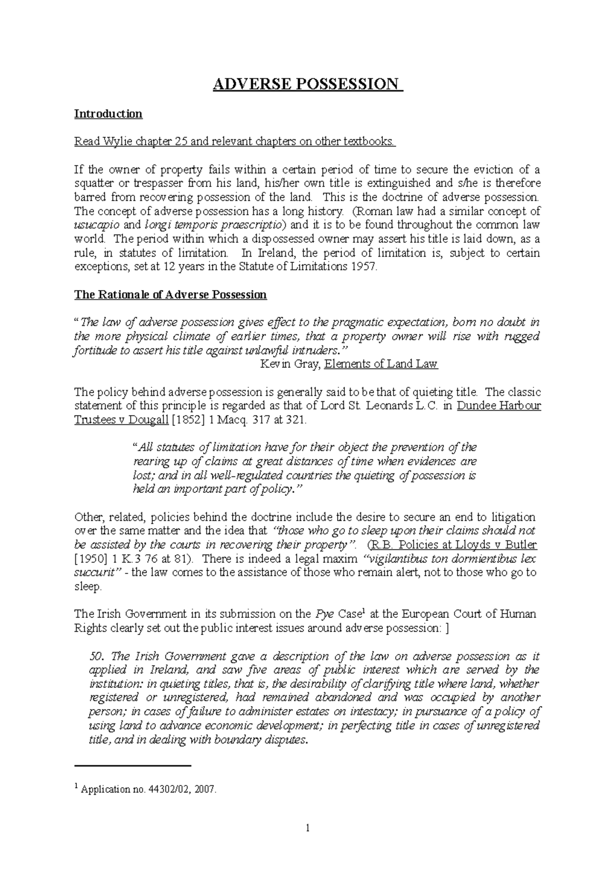 Adverse Possession: Understanding Its Doctrine and Implications in Law ...