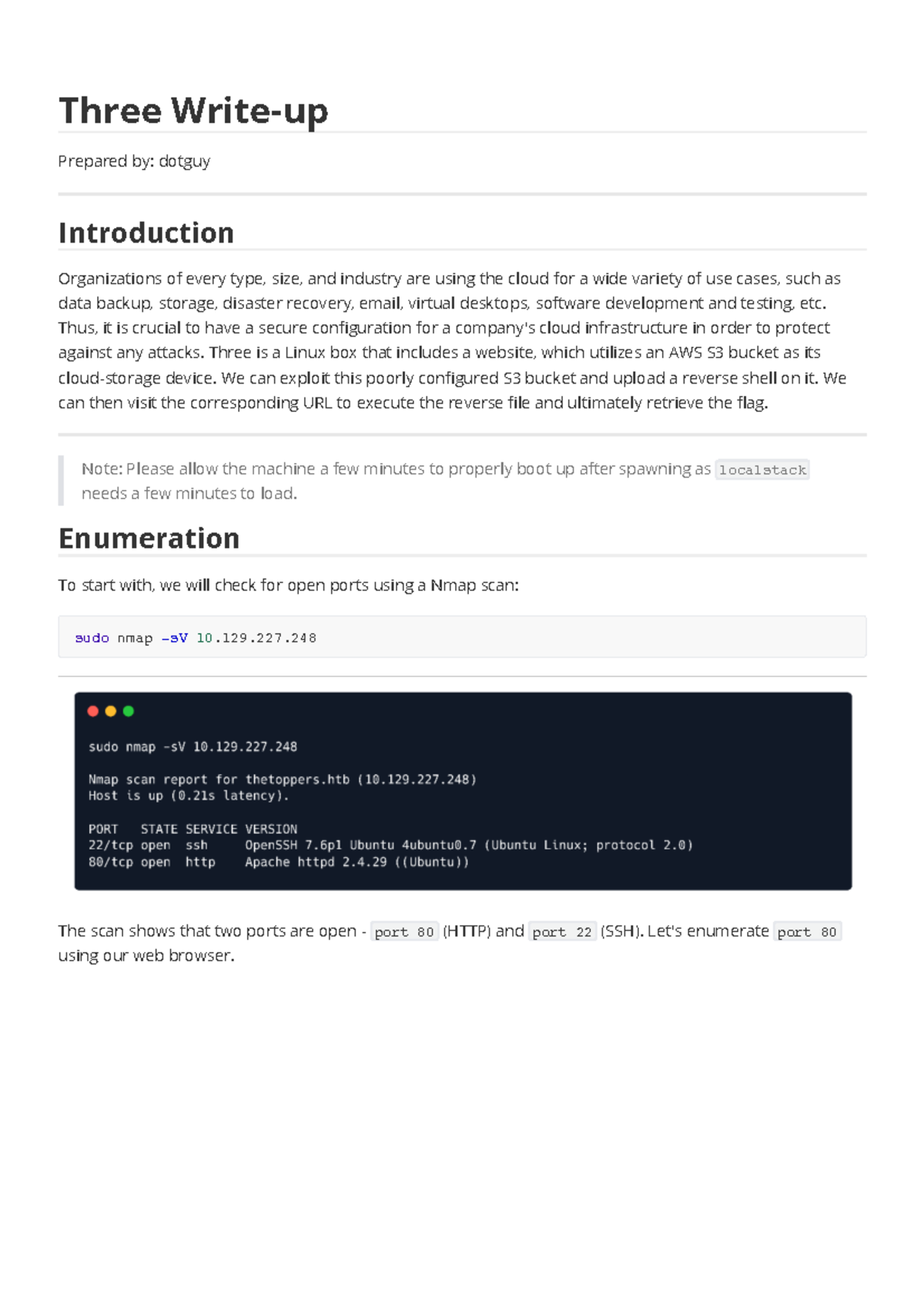 Three Prepared: Exploiting AWS S3 Bucket Misconfigurations - HTB - Studocu