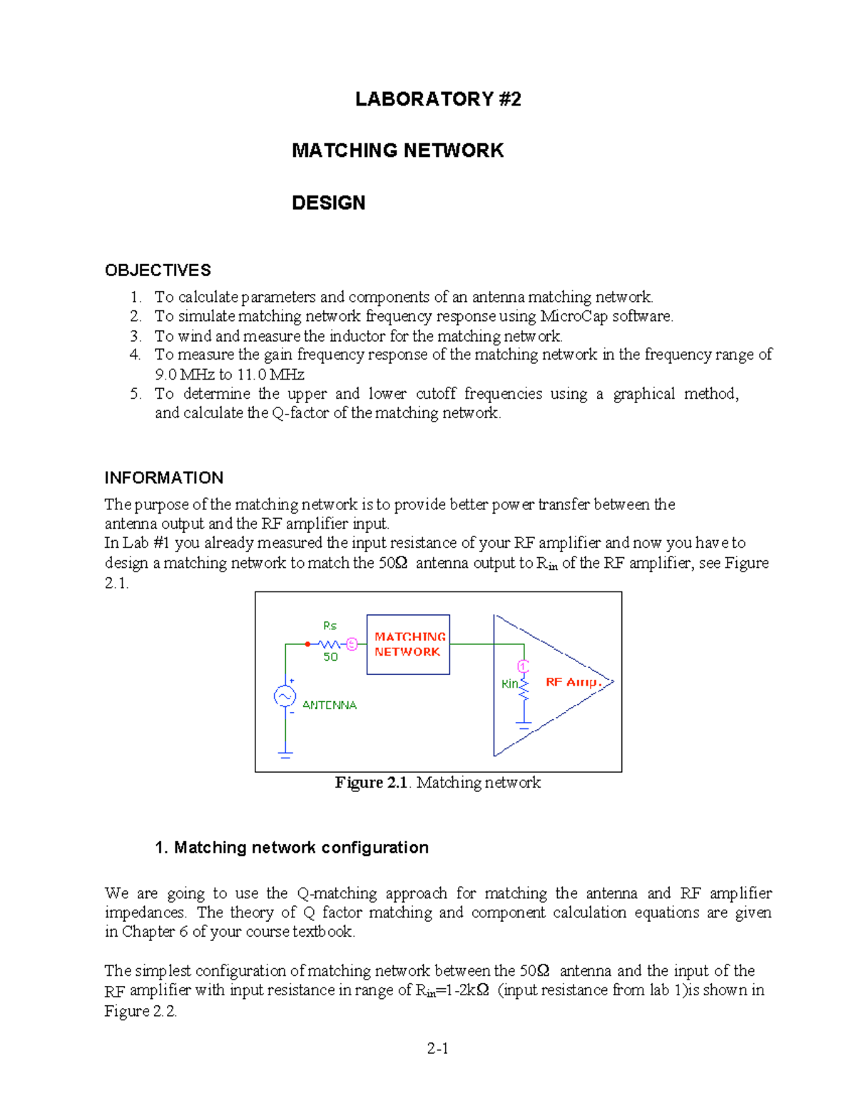 LAB-2: Matching Circuit Design and Analysis for ECE3370B - Studocu