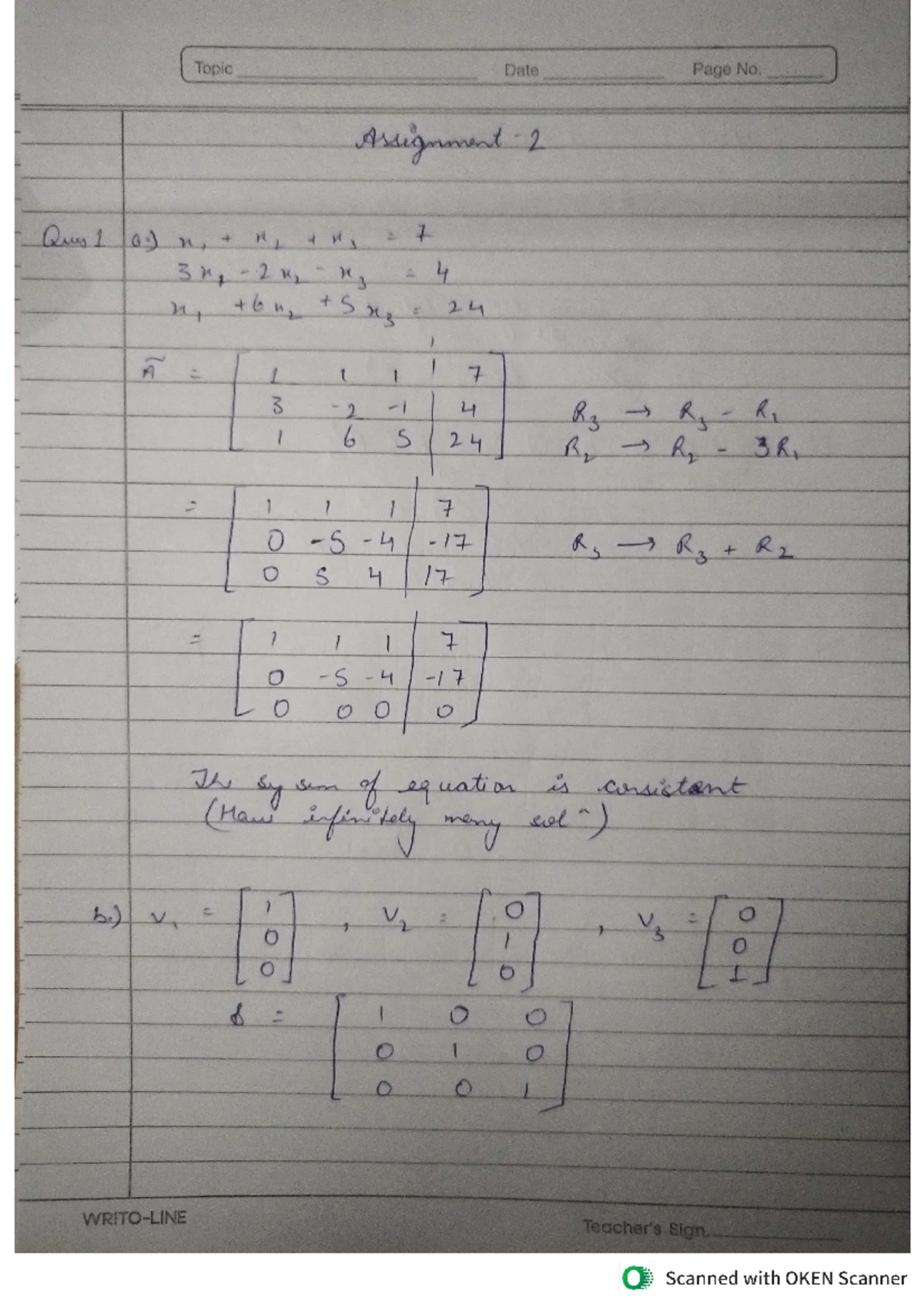 Chapter 3: Fields and Vector Spaces in Linear Algebra (MATH 301) - Studocu