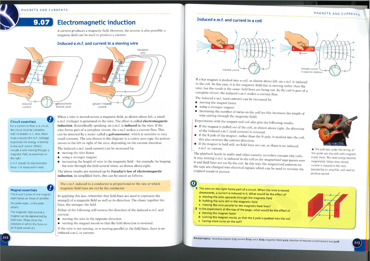 Magnetism and Electromagnetic Induction Concepts - Studocu