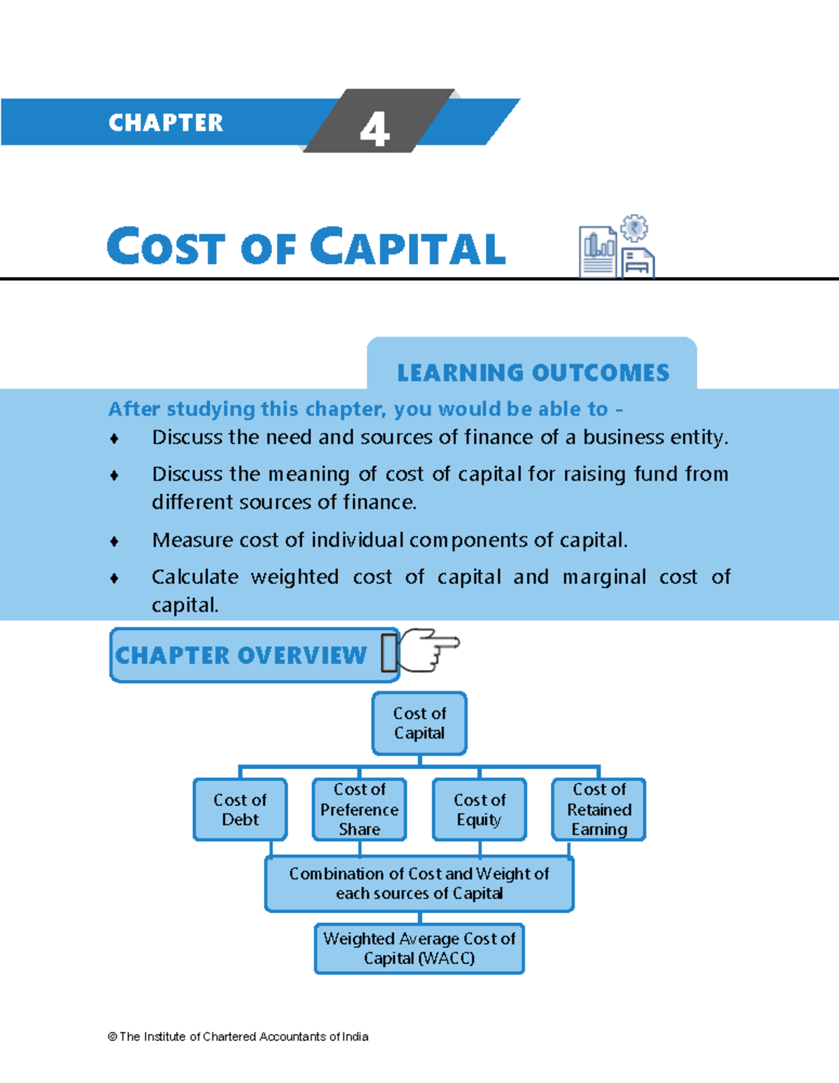 COST OF CAPITAL NOTES - CA FINANCIAL MANAGEMENT Chapter 4 - Studocu