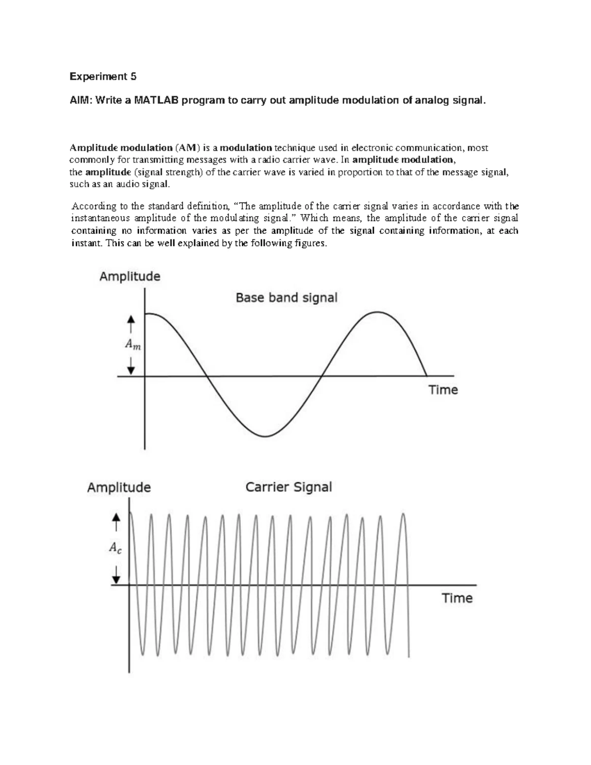 Experiment 1 Manual: MATLAB Arrays and Matrices Operations Guide - Studocu