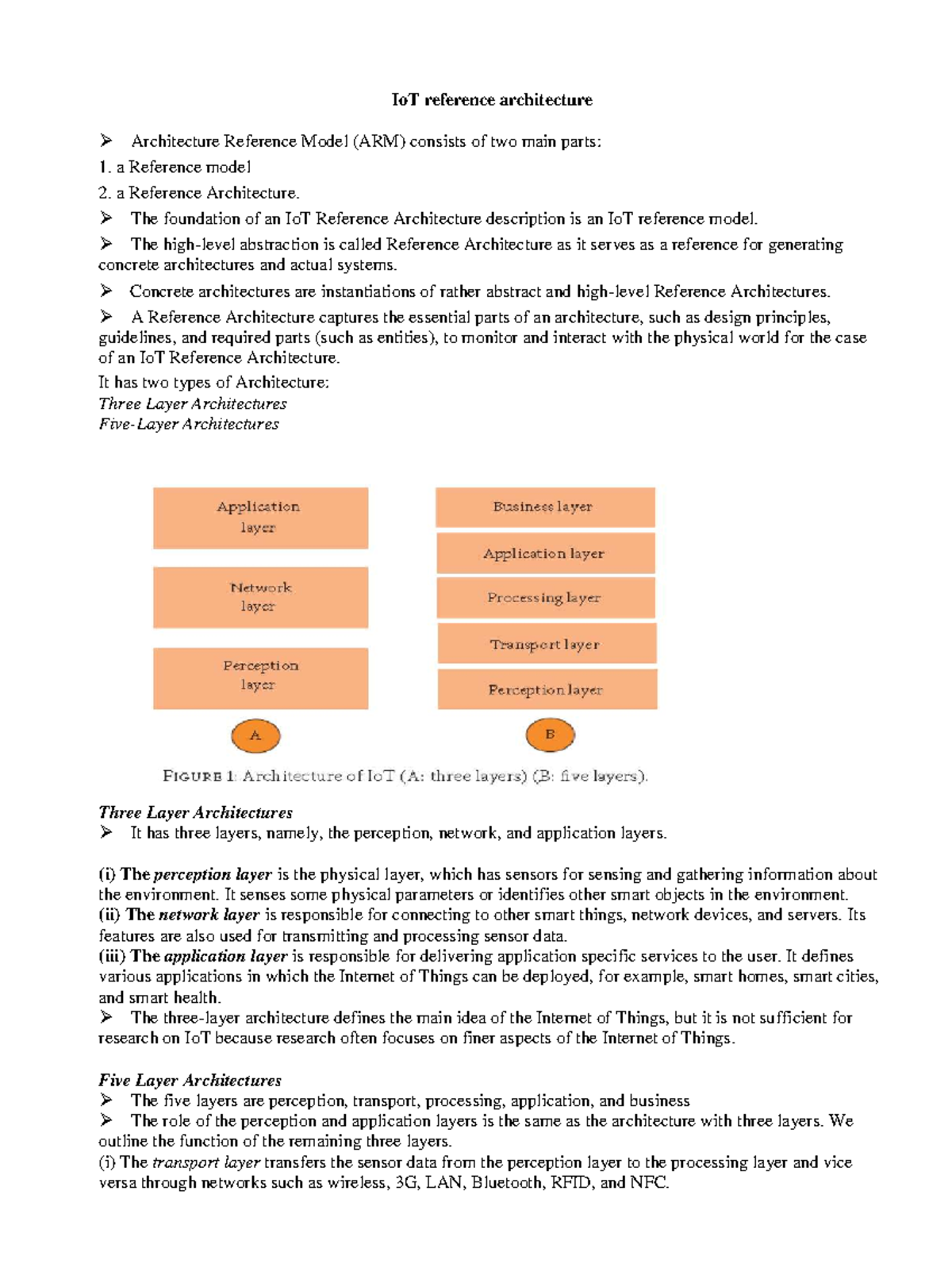 IoT Unit 2 - Reference Architecture and Model Overview - Studocu
