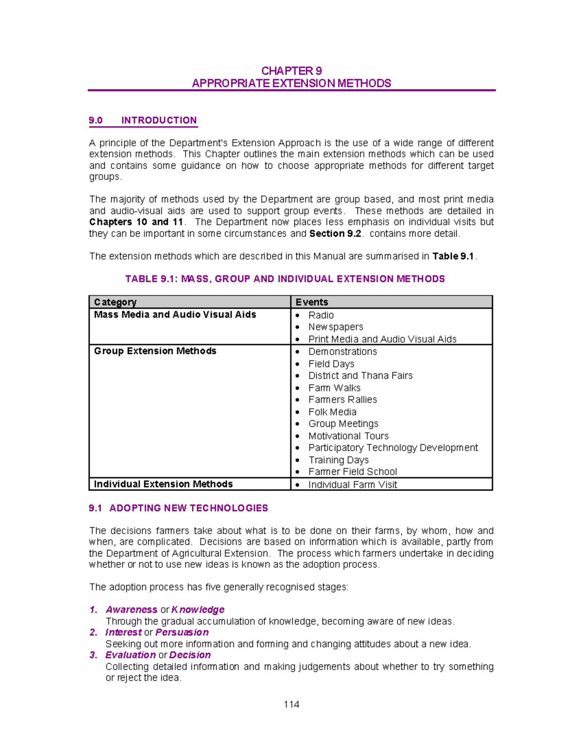 CHAPTER 9: APPROPRIATE EXTENSION METHODS (C4) - Studocu