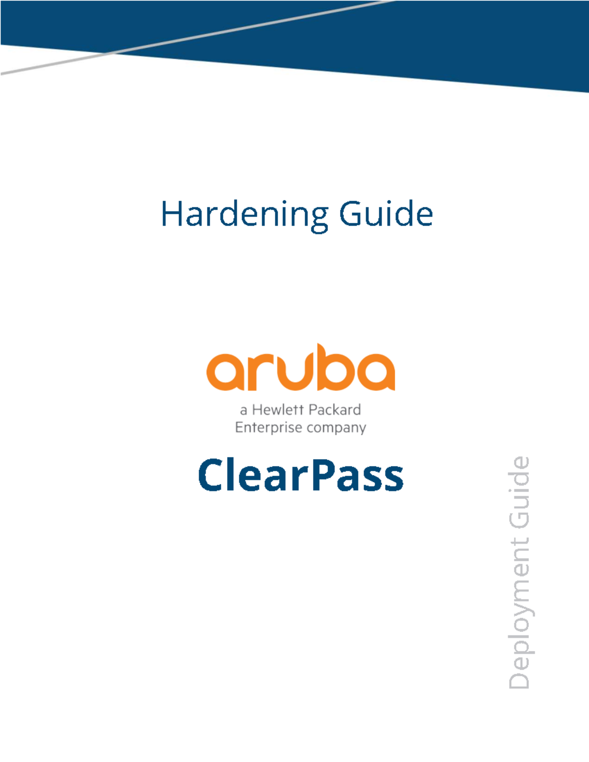 ClearPass Hardening Guide (a00091066) - Security Best Practices - Studocu