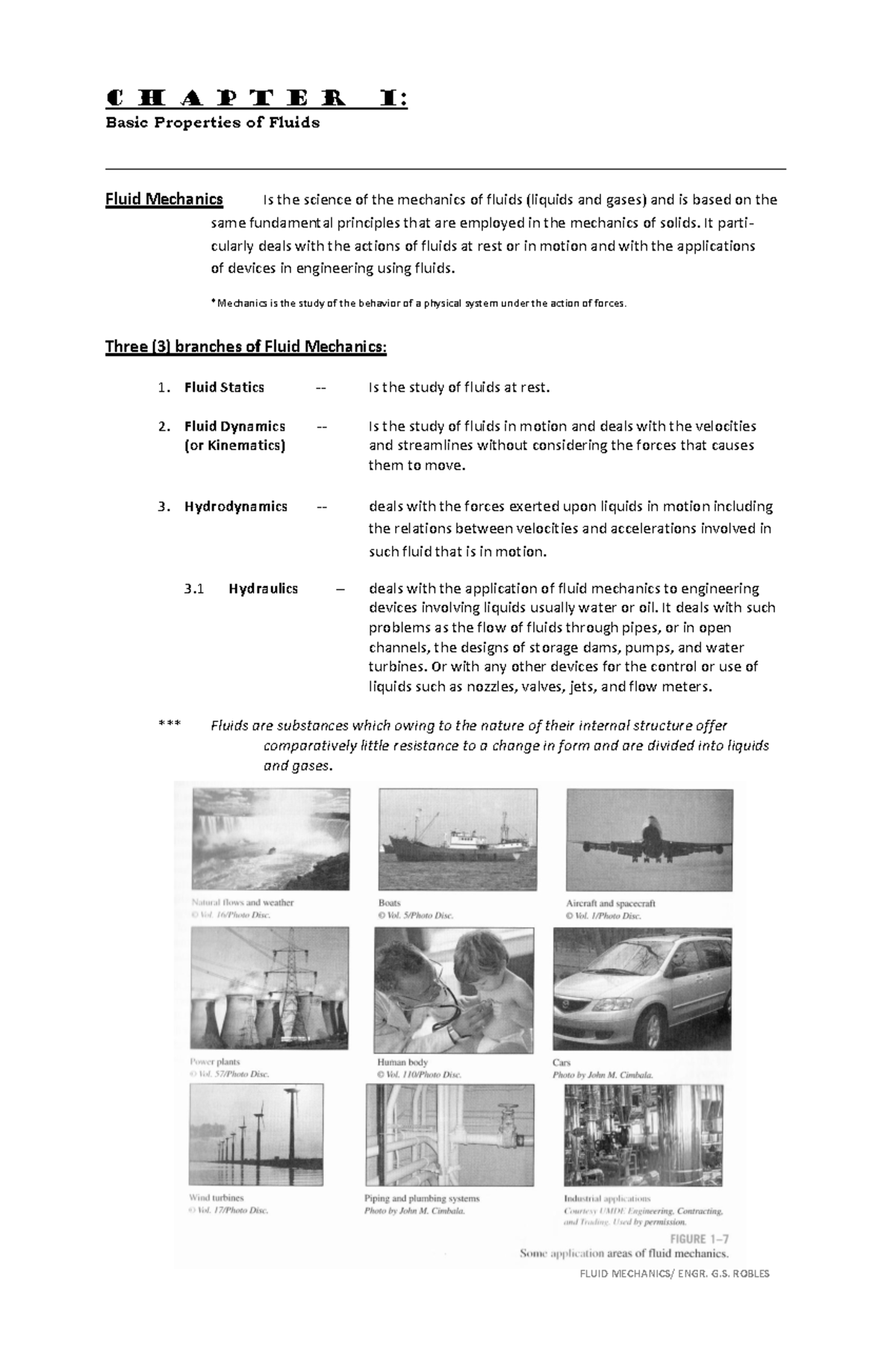 87804887 Fluid Mechanics Chapter 1 5 - C H A P T E R I: Basic ...