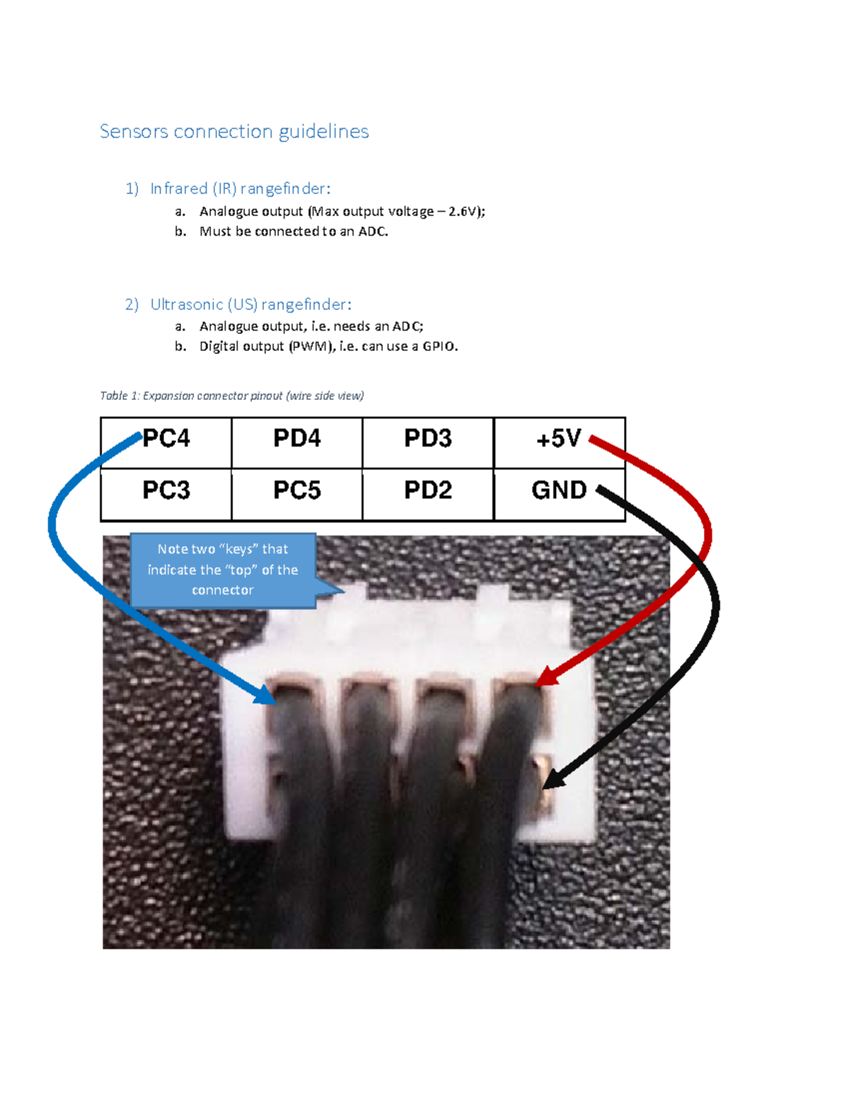 Sensors connection guidelines v1 0 #5 - Sensors connection guidelines 1 ...