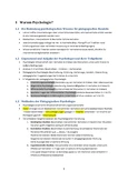 Zusammenfassung Psychologie für Lehramtsstudierende (PSY101)