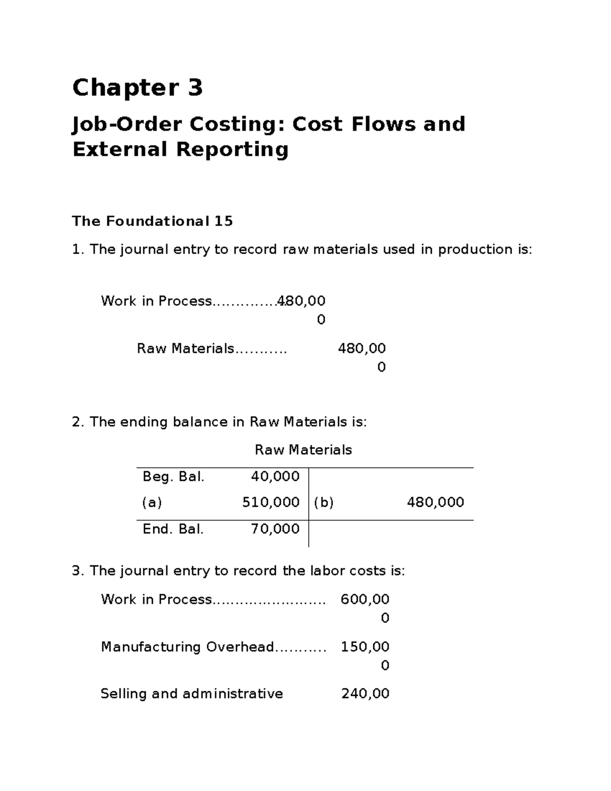 Chapter 3 Costing: Cost Flows & External Reporting - ACCT SOL - Studocu
