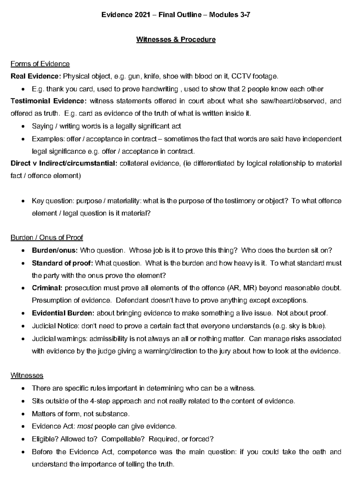 Foundational Approach: Test Document for Evidence Analysis - Studocu