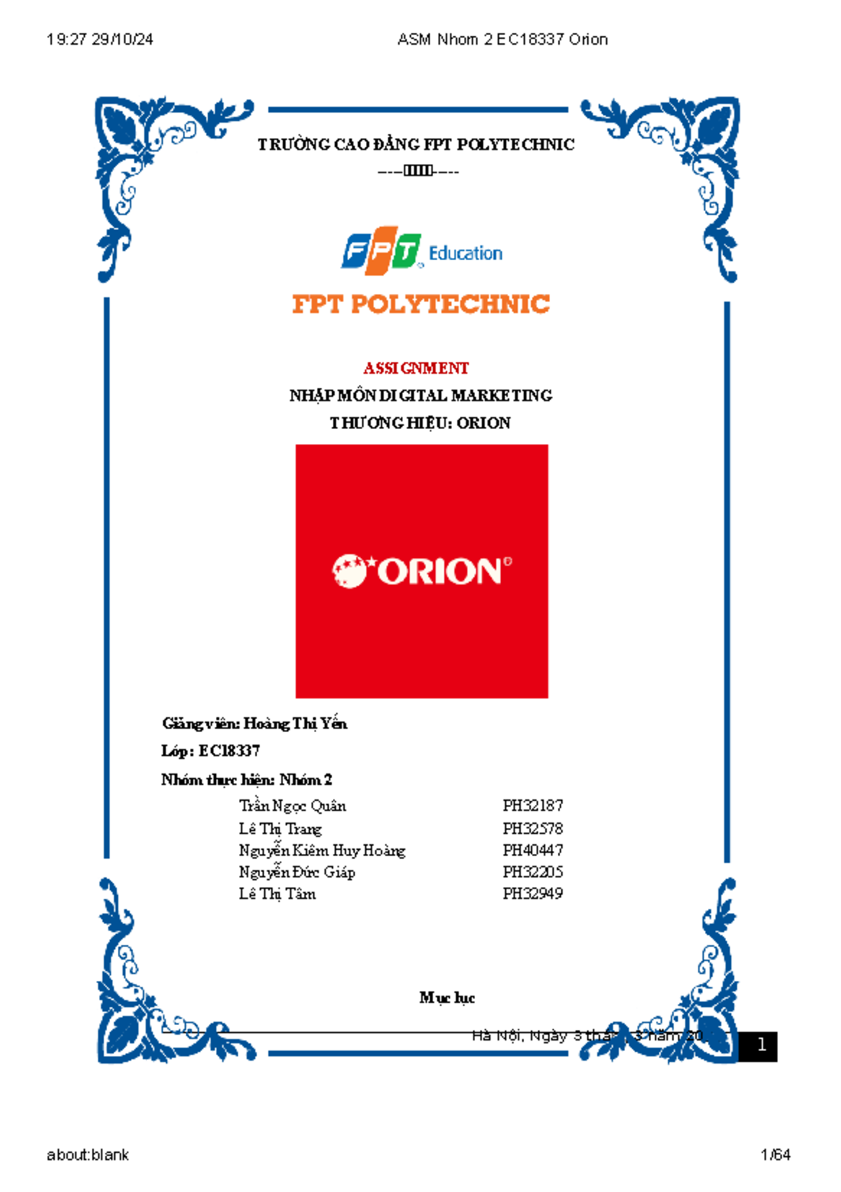 Abc - ABC - TRƯỜNG CAO ĐẲNG FPT POLYTECHNIC - - ASSIGNMENT NHẬP MÔN ...