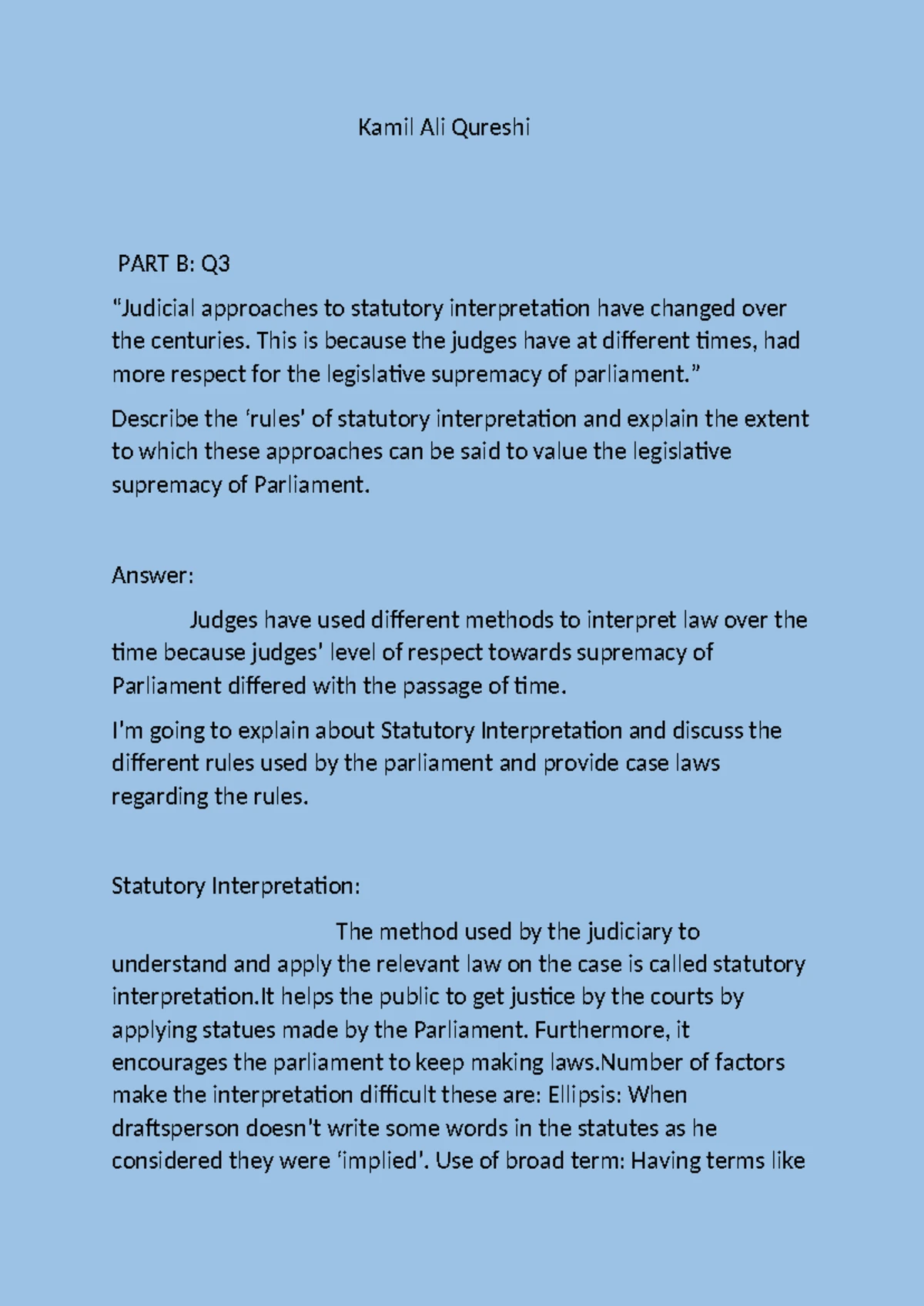 Statutory Interpretation Methods: Insights & Evolution in Law - Studocu