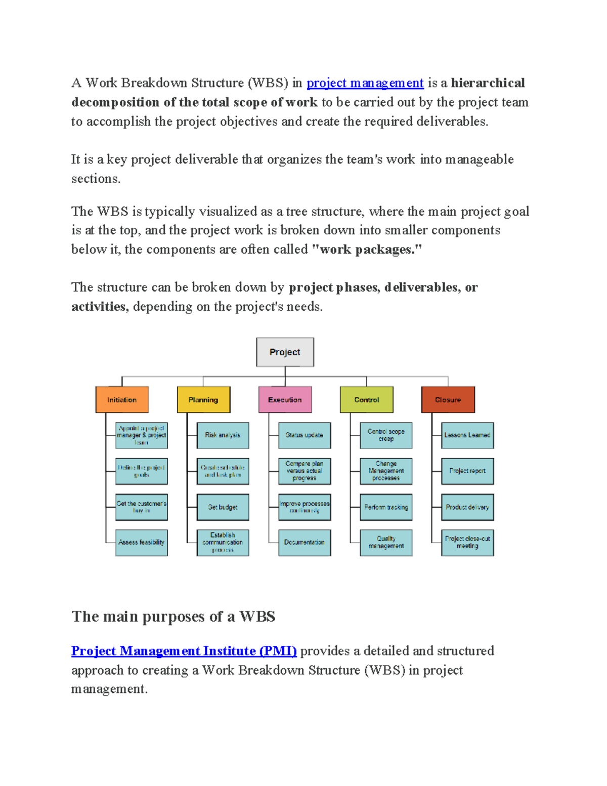Project Management (PMI) - Understanding Work Breakdown Structure (WBS ...