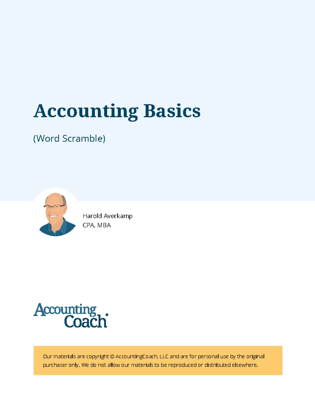 Accounting Basics Word Scramble (ACCT 101) - Studocu