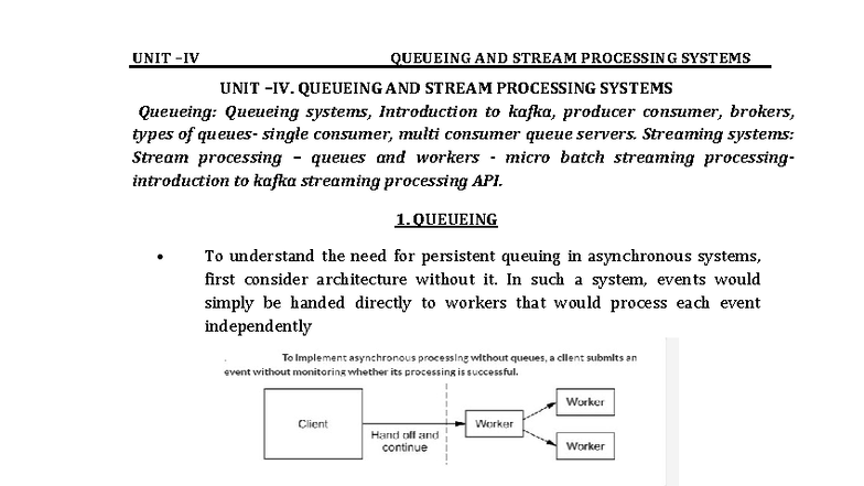UNIT-IV-MC4025-BDA - big data notes - UNIT –IV. QUEUEING AND STREAM ...