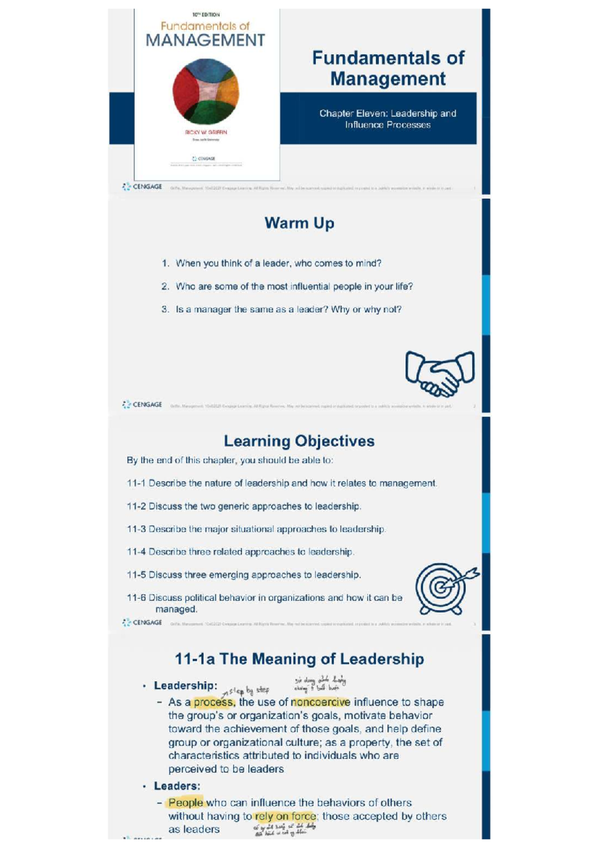 Management 10E: Chapter 11 - Leadership and Influence Processes - Studocu