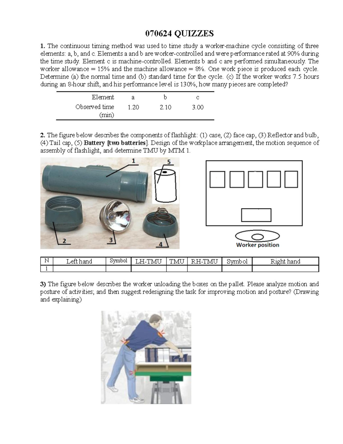 Quiz 716124: Continuous Timing Method Analysis and Motion Redesign ...