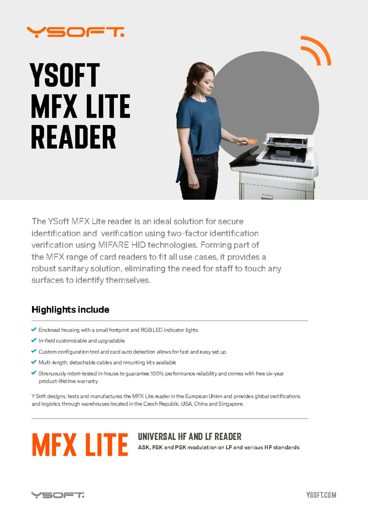 YSoft MFX Lite Reader Overview and Technical Specifications - Studocu