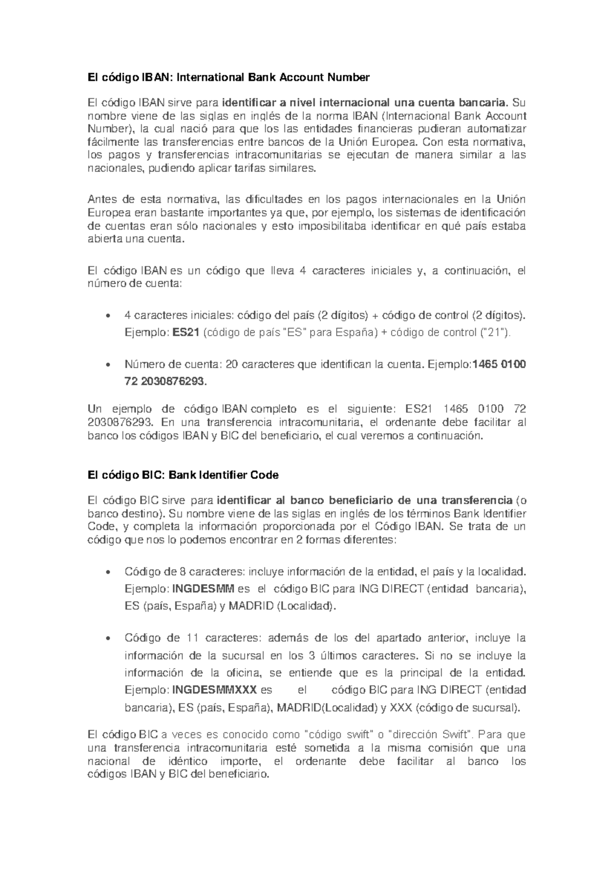 El codigo IBAN - Medios de Pago Internacionales 2DO COMERCIO ...