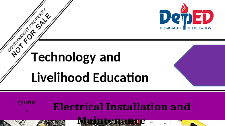 TLE EIM 9 Q1 M2: Electrical Supplies & Materials Module - Studocu