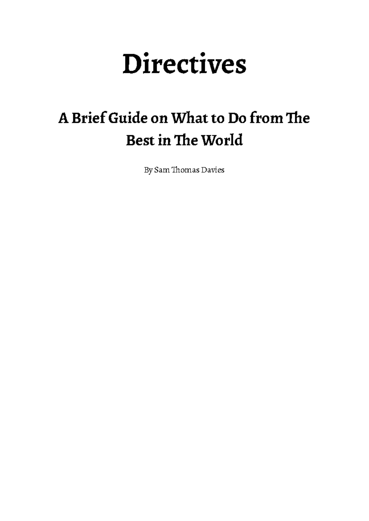 Directives: A Concise Guide on Best Practices for Success - Studocu
