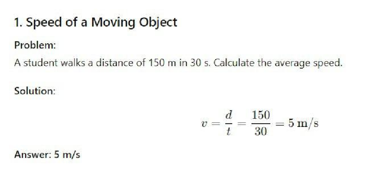 26 01 28 18 53 11 - solving - PHYSICS - 1. Speed of a Moving Object ...