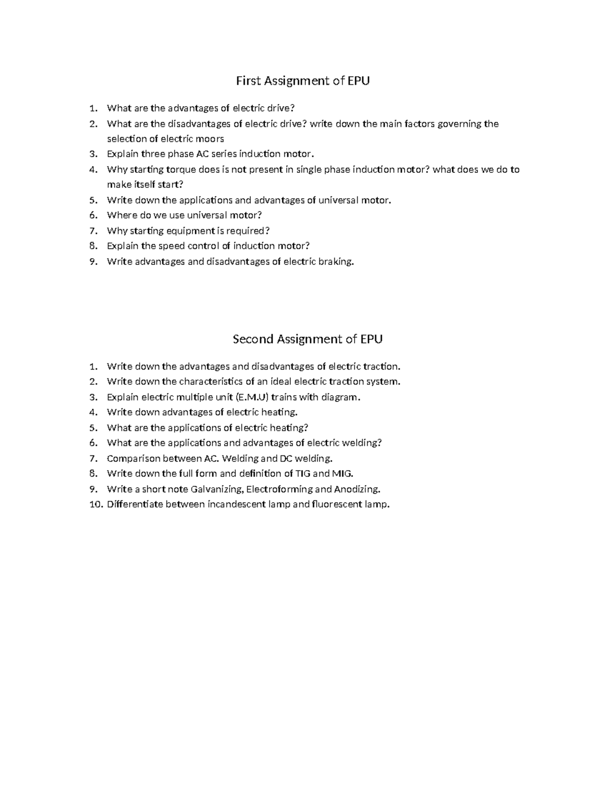 EPU 1: Advantages & Disadvantages of Electric Drives & Applications ...