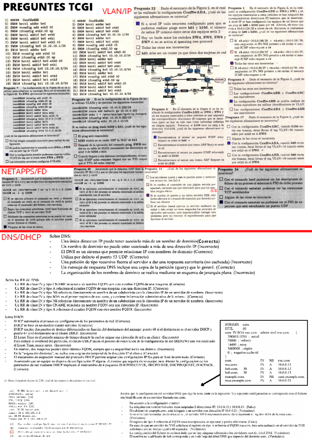 Preguntes TCGI sobre VLAN, DNS/DHCP i HTTP/2 Respostes - Studocu