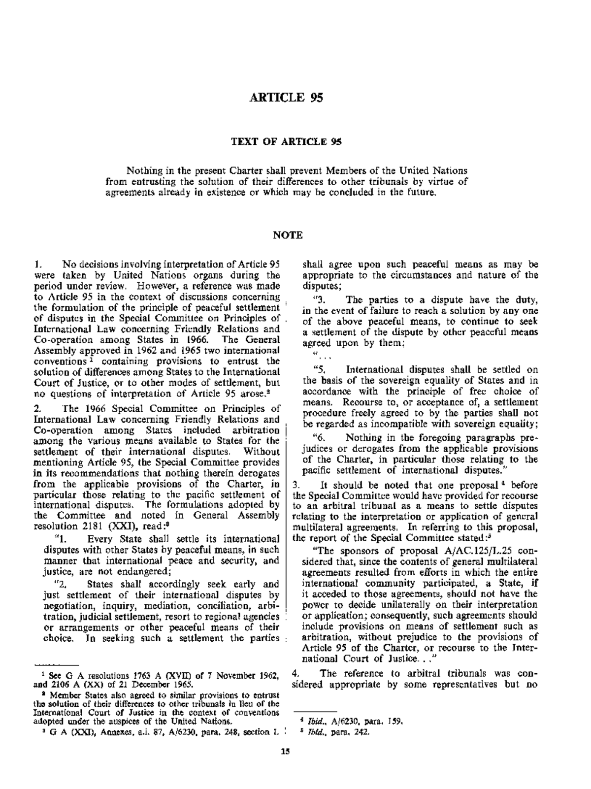 Rep supp3 vol4 art95 - ARTICLE 95 TEXT OF ARTICLE 95 Nothing in the ...