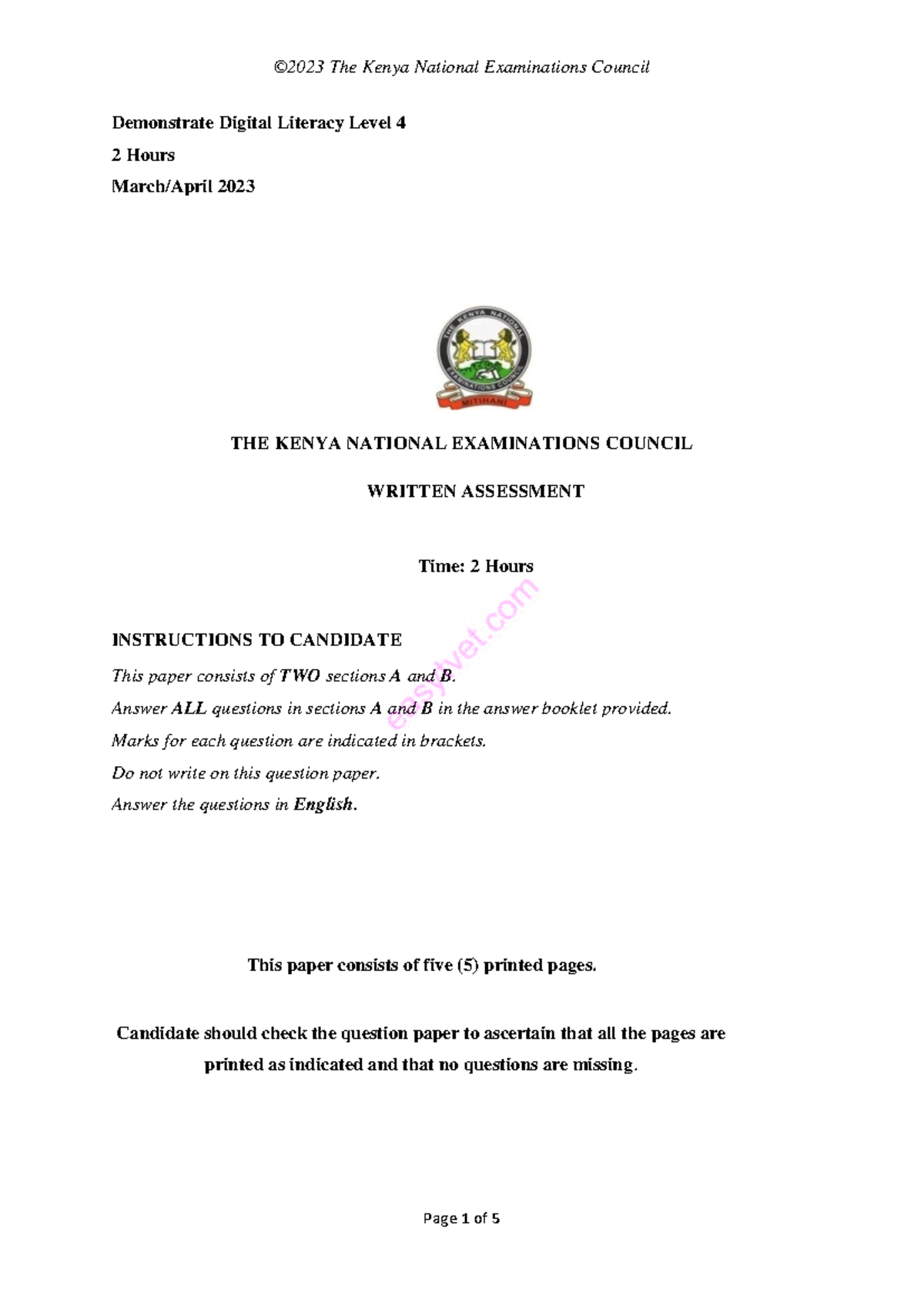 2023m DL4 - can help in revision - Demonstrate Digital Literacy Level 4 ...