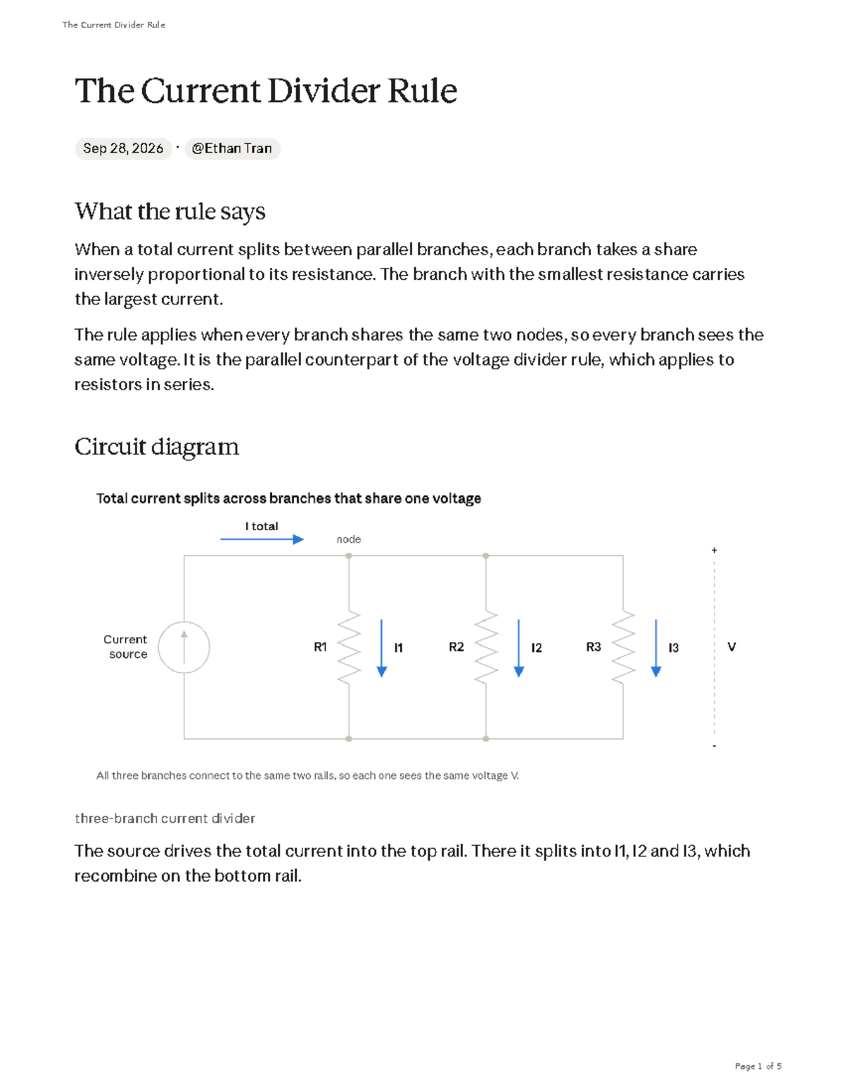 Current Divider Rule Explained: Key Concepts and Examples - Studocu
