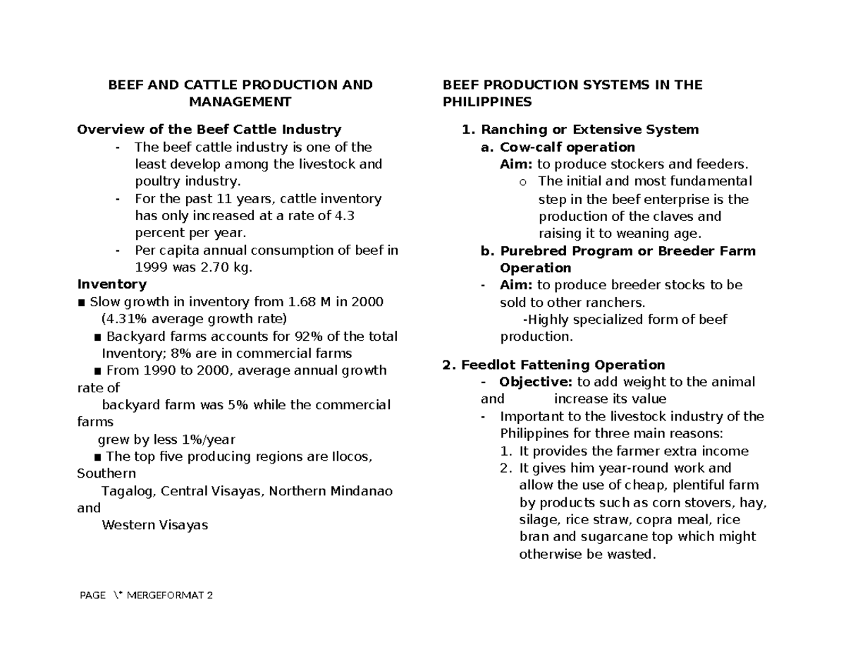 BEEF Cattle Production and Management Overview: Industry Insights and ...