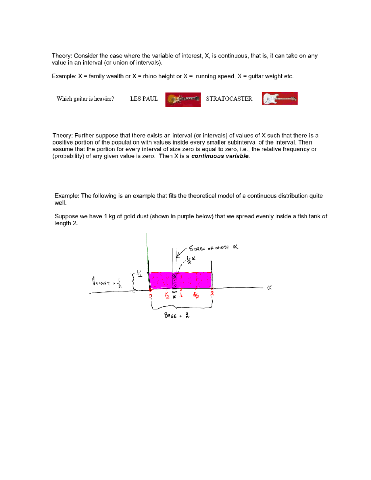 Continuous Distribution Notes with Examples - Studocu