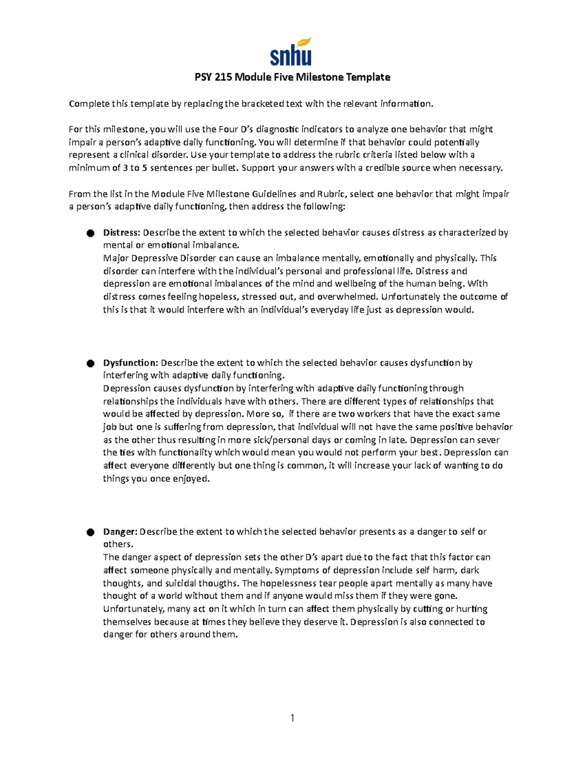 PSY+215+Module+Five+Milestone Completed Assignment - PSY 215 Module ...