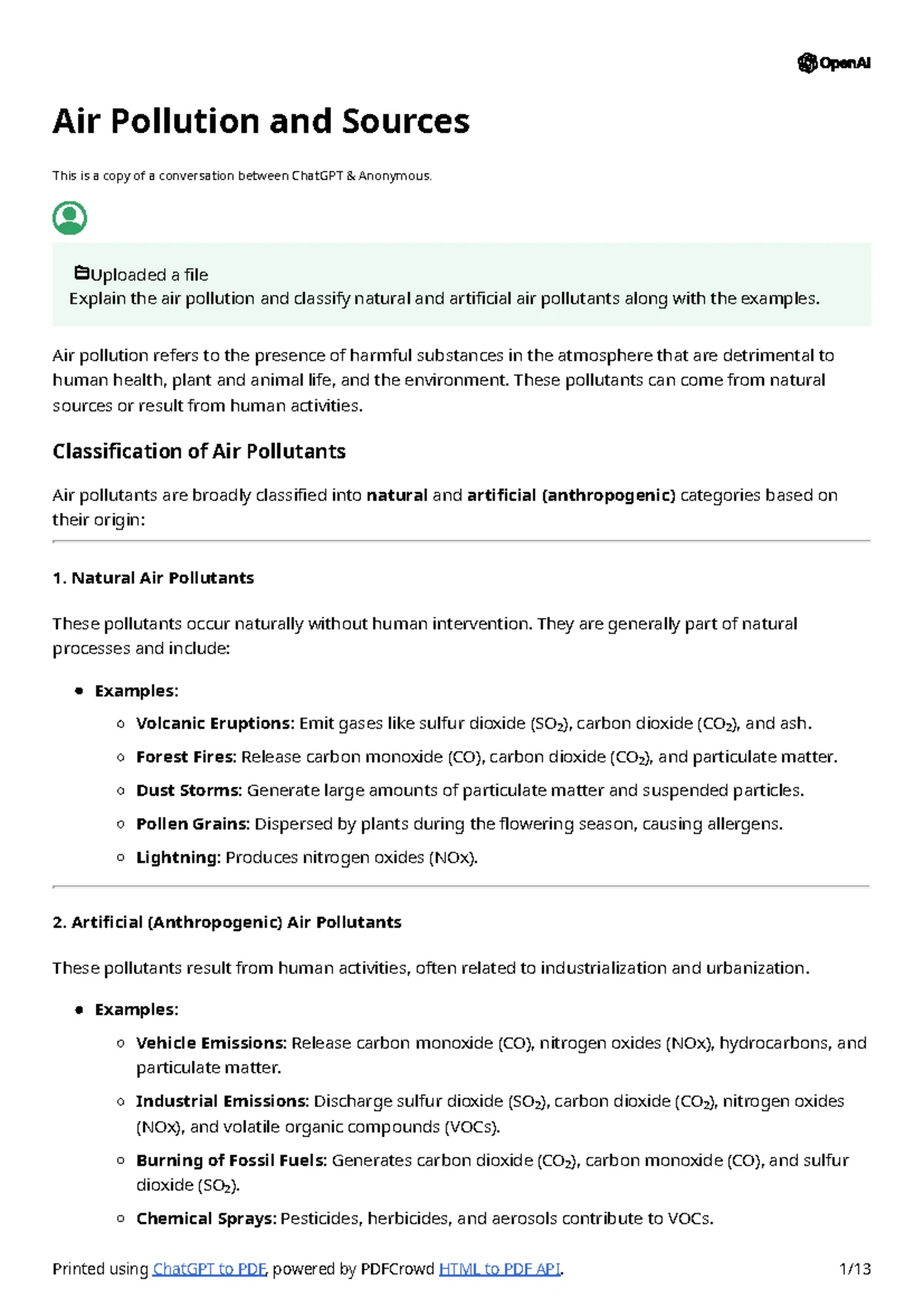 Environmental Pollution Control (21A010502) Question Bank - Unit 1 ...