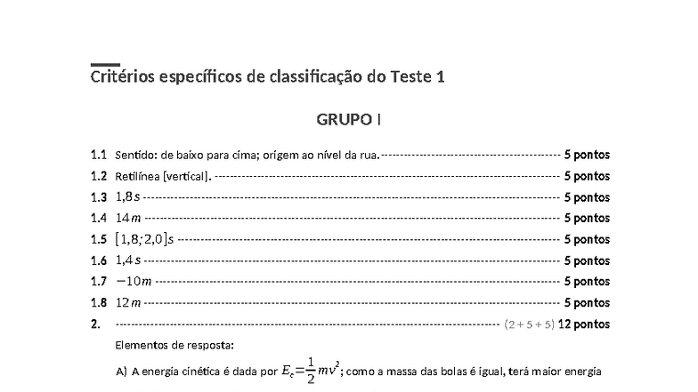 Teste 1 CC - Critérios de Classificação e Respostas do Grupo I e II ...